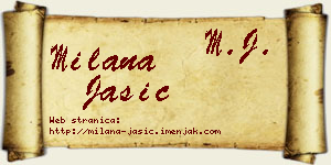 Milana Jašić vizit kartica